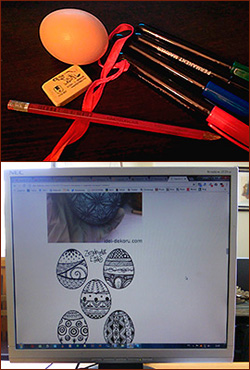 Пасхальные яйца - писанка маркером