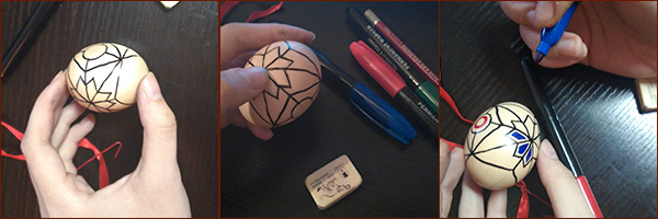 Пасхальные яйца - писанка маркером