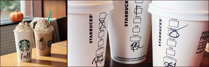 Тыквенный латте в Starbucks