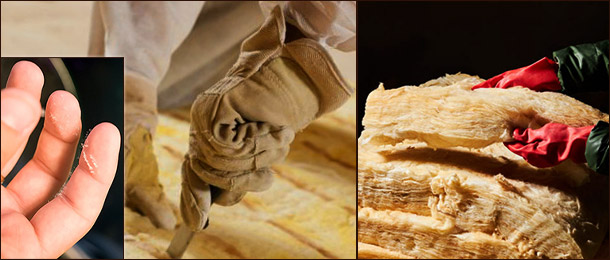 Стекловата требует экипировки Работа со стекловатой