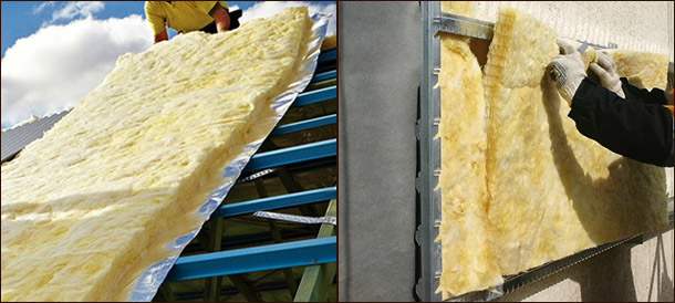 Блокирует холод и снижает шум Стекловата