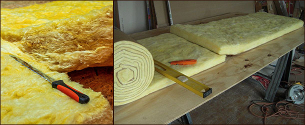 Для точного кроя достаточно ножа Стекловата