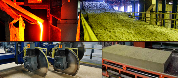 Расплав, волокна, полимеризация, резка - история превращения камня в утеплитель Производство каменной ваты