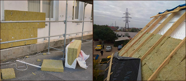 Утепление каменной ватой