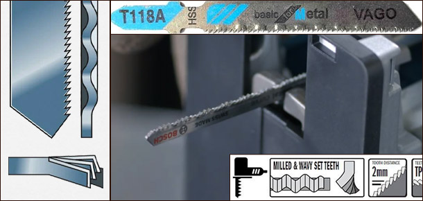 Фрезерованные зубья пилки для лобзика