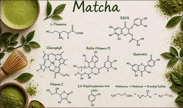 Полезные вещества в матча